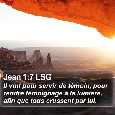 Jean 1:7 LSG Bible Verse Image