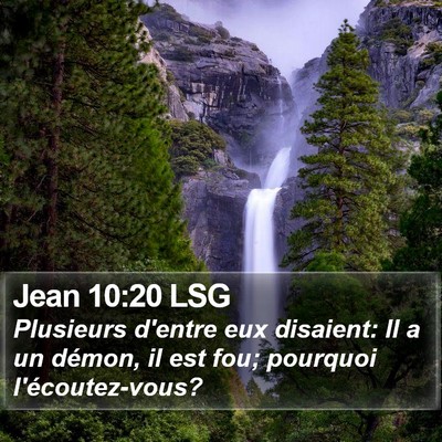 Jean 10:20 LSG Bible Verse Image