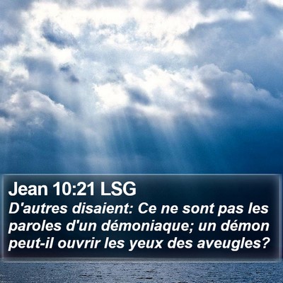 Jean 10:21 LSG Bible Verse Image