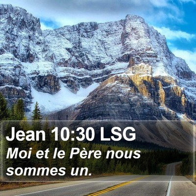 Jean 10:30 LSG Bible Verse Image