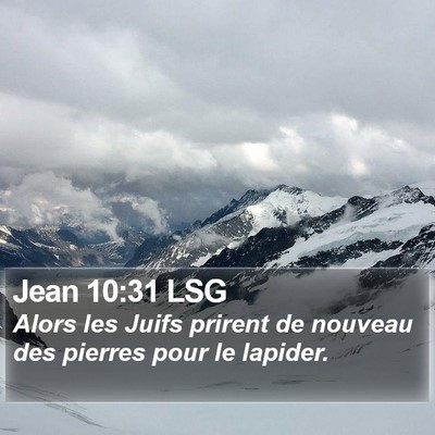 Jean 10:31 LSG Bible Verse Image