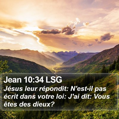 Jean 10:34 LSG Bible Verse Image