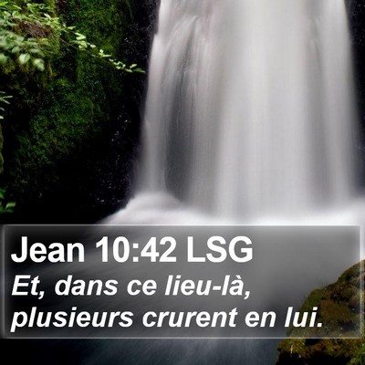 Jean 10:42 LSG Bible Verse Image