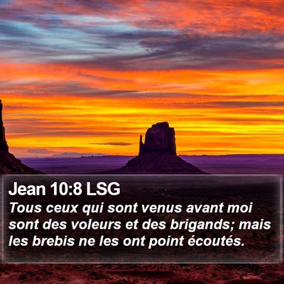 Jean 10:8 LSG Bible Verse Image
