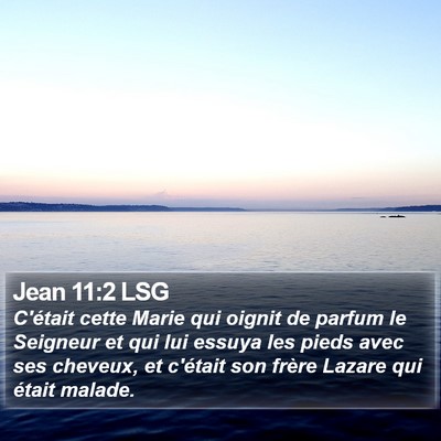 Jean 11:2 LSG Bible Verse Image