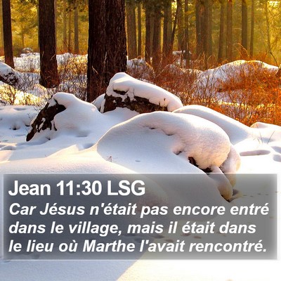 Jean 11:30 LSG Bible Verse Image