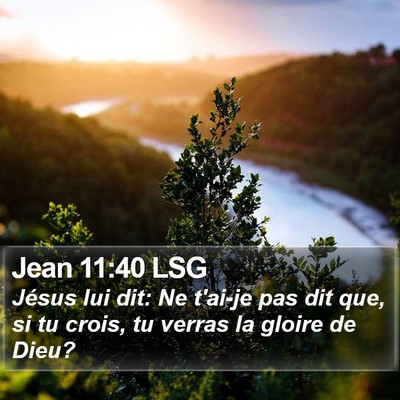 Jean 11:40 LSG Bible Verse Image