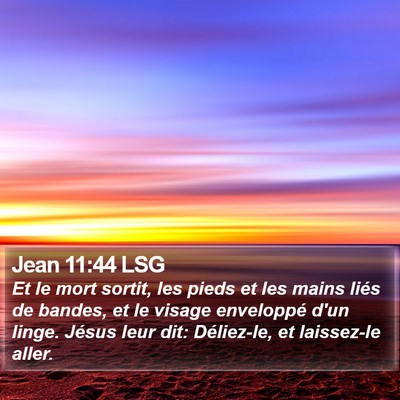 Jean 11:44 LSG Bible Verse Image