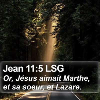 Jean 11:5 LSG Bible Verse Image