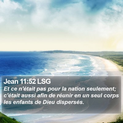 Jean 11:52 LSG Bible Verse Image
