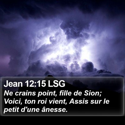 Jean 12:15 LSG Bible Verse Image