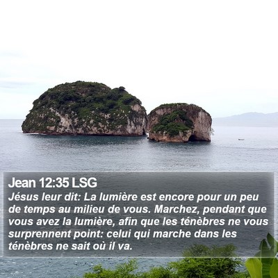 Jean 12:35 LSG Bible Verse Image