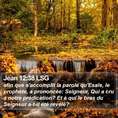 Jean 12:38 LSG Bible Verse Image