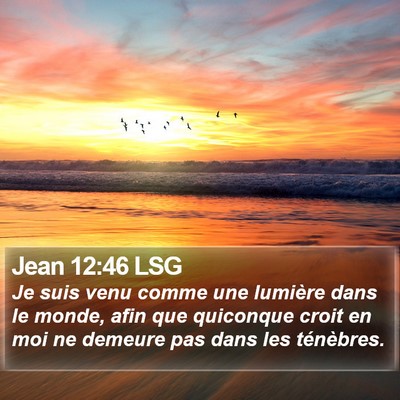 Jean 12:46 LSG Bible Verse Image