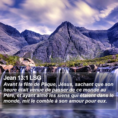 Jean 13:1 LSG Bible Verse Image