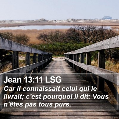 Jean 13:11 LSG Bible Verse Image