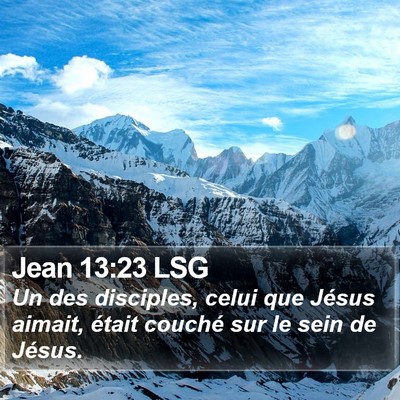 Jean 13:23 LSG Bible Verse Image
