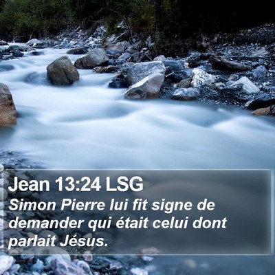 Jean 13:24 LSG Bible Verse Image