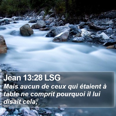 Jean 13:28 LSG Bible Verse Image