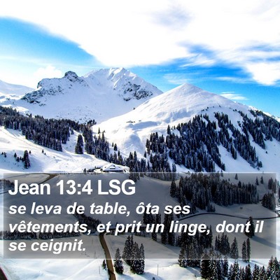 Jean 13:4 LSG Bible Verse Image