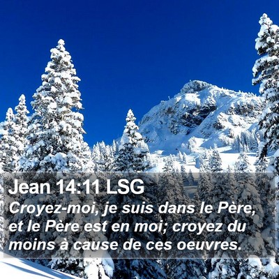 Jean 14:11 LSG Bible Verse Image