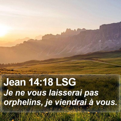 Jean 14:18 LSG Bible Verse Image