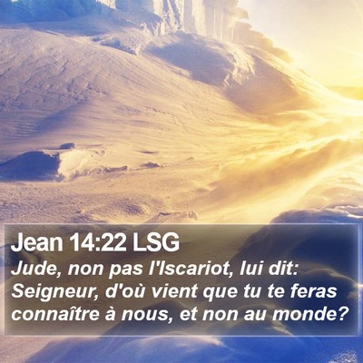 Jean 14:22 LSG Bible Verse Image