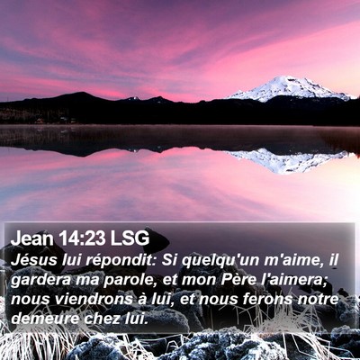 Jean 14:23 LSG Bible Verse Image