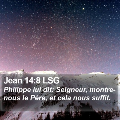 Jean 14:8 LSG Bible Verse Image