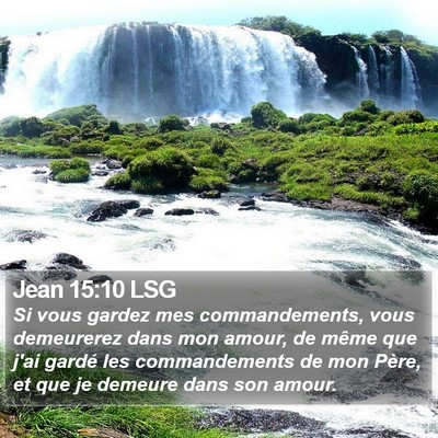 Jean 15:10 LSG Bible Verse Image