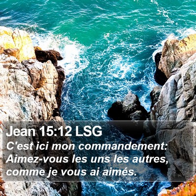 Jean 15:12 LSG Bible Verse Image