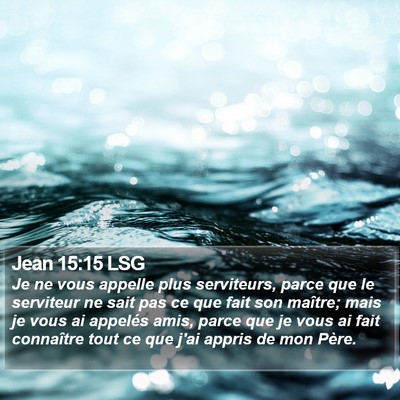Jean 15:15 LSG Bible Verse Image