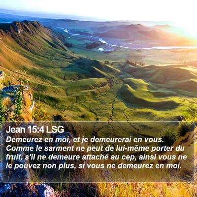 Jean 15:4 LSG Bible Verse Image