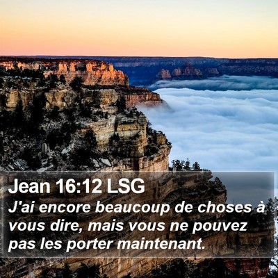Jean 16:12 LSG Bible Verse Image