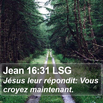 Jean 16:31 LSG Bible Verse Image