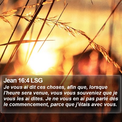 Jean 16:4 LSG Bible Verse Image