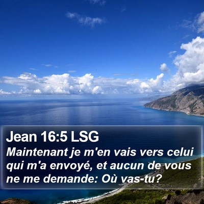 Jean 16:5 LSG Bible Verse Image