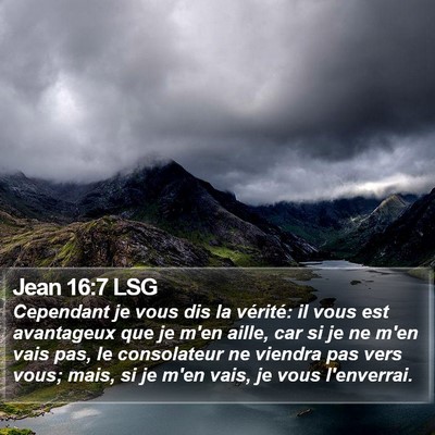 Jean 16:7 LSG Bible Verse Image