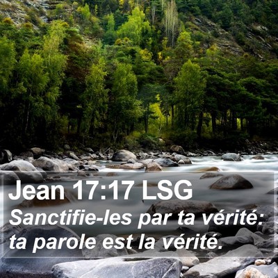 Jean 17:17 LSG Bible Verse Image