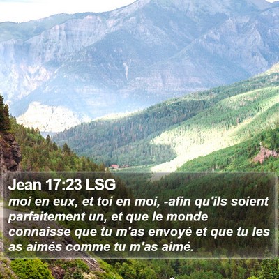 Jean 17:23 LSG Bible Verse Image