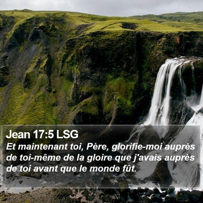 Jean 17:5 LSG Bible Verse Image