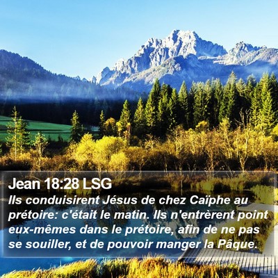 Jean 18:28 LSG Bible Verse Image