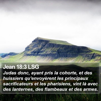 Jean 18:3 LSG Bible Verse Image