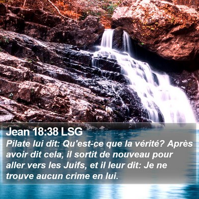 Jean 18:38 LSG Bible Verse Image
