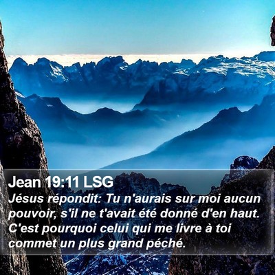 Jean 19:11 LSG Bible Verse Image
