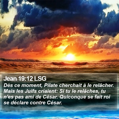 Jean 19:12 LSG Bible Verse Image