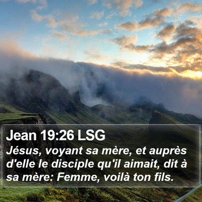 Jean 19:26 LSG Bible Verse Image