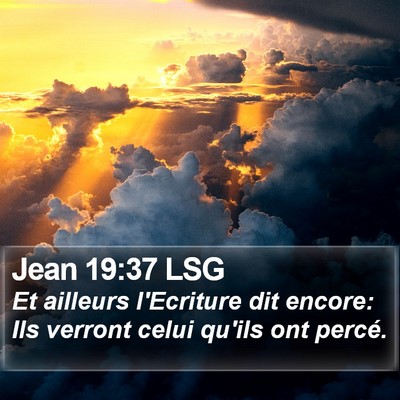 Jean 19:37 LSG Bible Verse Image