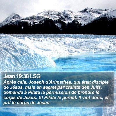 Jean 19:38 LSG Bible Verse Image