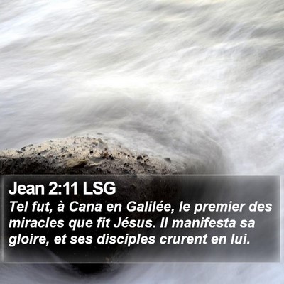 Jean 2:11 LSG Bible Verse Image